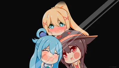 Dark Chibi Wallpaper Black/Dark Wallpaper 4K 2137x1219 Hd, Desktop, Wallpaper, Of, Chibi, Aqua, Darkness, And, Megumin, Anime, Konosuba, God, Gray, Ultrawide, Full HD