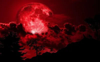 Red Moon Wallpaperaccess Wallpaper 4K, Space category