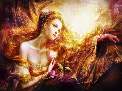 Captivating Fantasy Woman Fantasy Wallpaper 4K 1600x1200 A, Captivating, Fantasy, Wallpaper, Featuring, Woman, With, Flowing, Hair, Adorned, Flowers, Set, White, Landscape