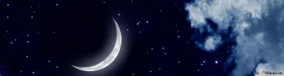 Night Sky Moon Wallpaper 4K, Space category