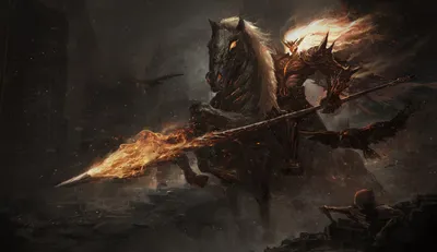 Crisp Dark Wallpaper Animals Wallpaper 4K 1920x1108 Dark, Hd, Pc, Desktop, Wallpaper, Of, A, Skeletal, Warrior, Flaming, Horse, Thrusting, Orange, Brown, White, Ultrawide, Full HD