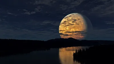 Moon Night Wallpaperbat Space Wallpaper 4K 3508x1973 Brown