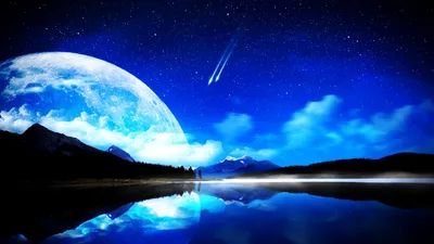 Calm Moon Wallpaper Space Wallpaper 4K 1920x1080 White, Red
