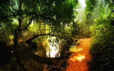 Bright Serene Wallpaper World Wallpaper 4K 1920x1200 Hd, Desktop, Wallpaper, Featuring, A, Serene, Fall, Scene, Quaint, Man-made, Bridge, Arching, White, Red, Ultrawide, Full HD