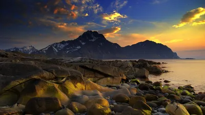 Golden Mountain Wallpaper Wallpaper 4K, Nature category