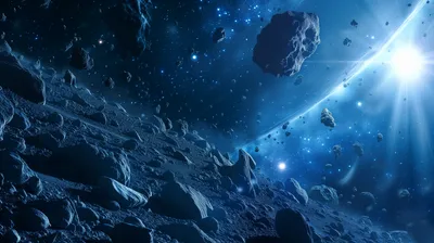 Captivating Mesmerizing Asteroid Belt Wallpaper 4K, Space category