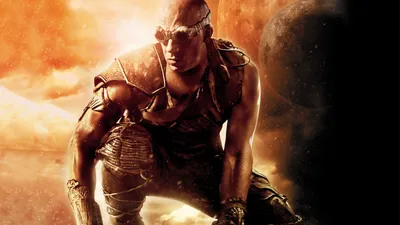 Moody Muscular Wallpaper Space Wallpaper 4K 1920x1080 Hd, Pc, Desktop, Wallpaper, Featuring, A, Muscular, Character, Movie, Riddick, Crouching, Fiery, White, Ultrawide, Full HD