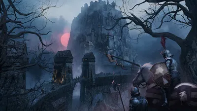 Fantasy Medieval City Fantasy Wallpaper 4K 1920x1080 Hd, Fantasy, Desktop, Wallpaper, Showing, A, Medieval, City, Towering, Castle, Walls, Under, Gray, Ultrawide, Full HD