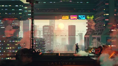 Futuristic Sci Cityscape Sunset Towering Wallpaper 4K, World category