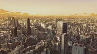 Dreamy Sprawling Wallpaper World Wallpaper 4K 1920x1080 A, Stunning, Hd, Wallpaper, Showcasing, Sprawling, Tokyo, Cityscape, Sunset, Inspired, Anime, Bakemono, White, Gray, Ultrawide, Full HD
