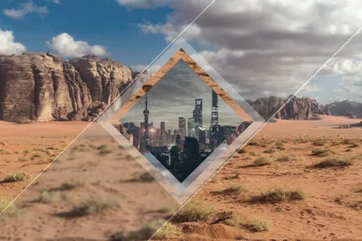 Artistic Polyscape Blending Blurred Wallpaper 4K, Nature category