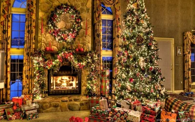 Christmas Com Abstract Wallpaper 4K, Abstract category