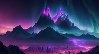Artistic Glowing Jagged Mountain Peaks Space Wallpaper 4K 2776x1504 Artistic, Hd, Pc, Desktop, Wallpaper, Featuring, Glowing, Jagged, Mountain, Peaks, Under, Vibrant, Brown, Pink, Ultrawide, QHD