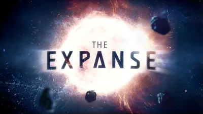 Expanse Show Logo Cosmic Wallpaper 4K, Abstract category