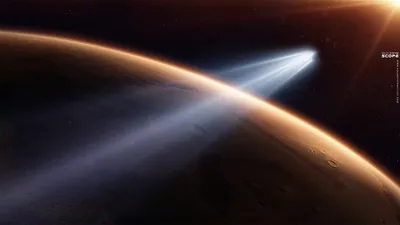 Depicting Siding Spring Space Wallpaper 4K 1920x1080 Hd, Desktop, Wallpaper, Depicting, The, Siding, Spring, Comet, Streaking, Through, Space, Near, Gray, Ultrawide, Full HD