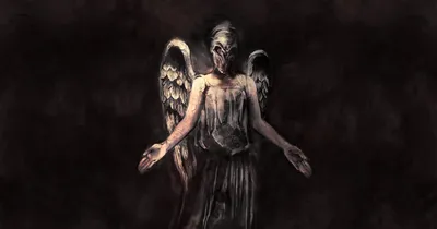 Dark Angel Weathered Black/Dark Wallpaper 4K 1920x1010 Dark, Angel, With, Weathered, Wings, And, Outstretched, Arms, Smoky, Black, Void, Desktop, Gray, Brown, Ultrawide, Full HD
