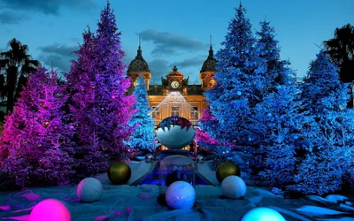 Dark Christmas Wallpaper Nature Wallpaper 4K 3840x2400 Yellow, Pink