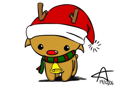 Cute Christmas Reindeer Wallpaper 4K, Abstract category