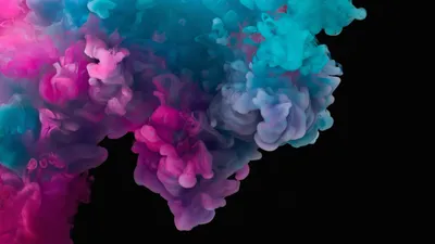 Vivid Abstract Wallpaper Black/Dark Wallpaper 4K 5330x3000 Abstract, Smoke, In, Vibrant, Pink, And, Blue, Hues, Swirls, Against, Dark, Captured, Yellow, Brown, Red, Ultrawide, 4K