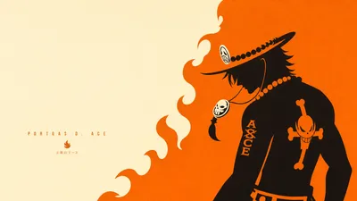 Portgas Ace Silhouette Stylized Abstract Wallpaper 4K 3840x2160 Portgas, D., Ace, Silhouette, Against, Stylized, Orange, Flames, Ultra, Desktop, White, Ultrawide, 4K