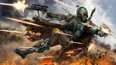 Crisp Boba Wallpaper Space Wallpaper 4K 1920x1080 Hd, Desktop, Wallpaper, Featuring, Boba, Fett, The, Bounty, Hunter, Star, Wars, Action-packed, Gray, White, Ultrawide, Full HD