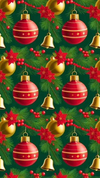 Bright Christmas Wallpaper Technology Wallpaper 4K 1080x1920 Red