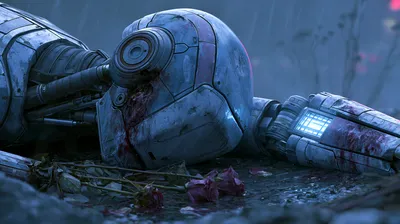 Sci Damaged Humanoid Wallpaper 4K, Technology category