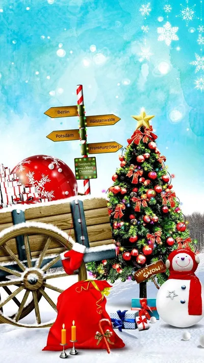 Serene Christmas Wallpaper Technology Wallpaper 4K 1080x1920 White