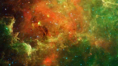 Vibrant Vivid Orange Space Wallpaper 4K 1920x1080 Vibrant, Hd, Pc, Desktop, Wallpaper, Featuring, A, Vivid, Orange, Green, Sci-fi, Nebula, Brown, Ultrawide, Full HD