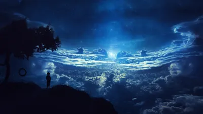 Crisp Breathtaking Wallpaper Nature Wallpaper 4K 2550x1440 A, Breathtaking, Fantasy, Scene, Featuring, Figure, Silhouetted, Against, Dramatic, Sky, Filled, Swirling, Brown, Ultrawide, Full HD