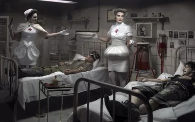 Sleek Dark Wallpaper Black/Dark Wallpaper 4K 1920x1200 Dark, Hd, Pc, Desktop, Wallpaper, Background, A, Moody, Wartime, Hospital, Ward, Two, Gray, White, Ultrawide, Full HD