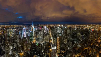 Cityscape New York World Wallpaper 4K 1920x1080 Hd, Cityscape, Of, New, York, At, Night, Showcasing, Illuminated, Skyscrapers, Vibrant, Urban, Brown, Ultrawide, Full HD