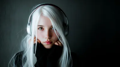 Quad Woman Long Black/Dark Wallpaper 4K 2912x1632 2k, Quad, Hd, Pc, Desktop, Wallpaper, And, Background, Woman, Long, White, Hair, Gray, Ultrawide, QHD