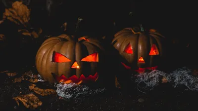 Halloween Cave Abstract Abstract Wallpaper 4K 3840x2160 Brown, Red