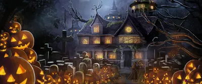 Ultrawide Halloween Cave Abstract Wallpaper 4K 3440x1440 Gray, Brown