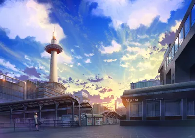 Anime Cityscape Vibrant World Wallpaper 4K 1920x1357 Hd, Anime, Cityscape, Wallpaper, Featuring, A, Vibrant, Sky, Sunset, Detailed, Buildings, Tall, White, Landscape, Full HD