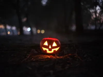 Jack Lantern Ground Wallpaper 4K, Abstract category