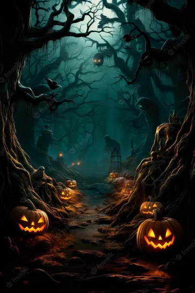Halloween Night Black-dark Black/Dark Wallpaper 4K 1333x2000 Brown, Gray
