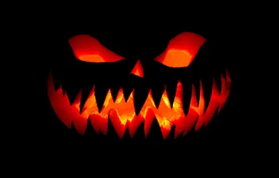 Halloween Minimalist Cave Minimal Wallpaper 4K 4080x2615 Orange, Red