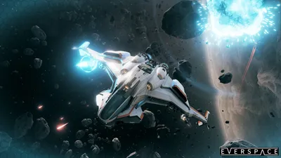 Dark Spaceship Wallpaper Space Wallpaper 4K 1920x1080 Hd, Wallpaper, Of, A, Spaceship, From, Everspace, Game, Maneuvering, Through, Asteroid, Field, White, Ultrawide, Full HD