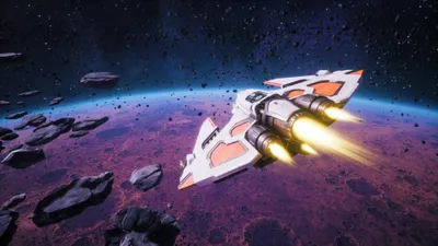 Vibrant Everspace Wallpaper Space Wallpaper 4K 3840x2160 Hd, Everspace, Game, Wallpaper, Featuring, A, Spaceship, Flying, Through, Asteroid, Field, Purple, White, Ultrawide, 4K