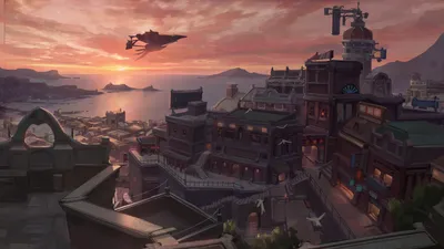 Fantasy Cityscape Sunset Dramatic Wallpaper 4K, Nature category