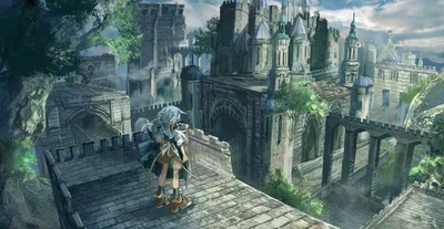 Anime City Town World Wallpaper 4K 2769x1435 Anime, City, Town, Castle, Hd, Desktop, Gray, Ultrawide, QHD