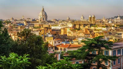 Serene Iconic Wallpaper World Wallpaper 4K 3555x2000 Hd, Desktop, Wallpaper, Showcasing, The, Iconic, Skyline, Of, Rome, Italy, Featuring, Historic, Gray, Ultrawide, QHD