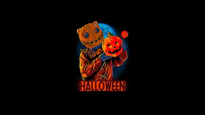 Halloween Scarecrow Scary Abstract Wallpaper 4K 3840x2160 Brown