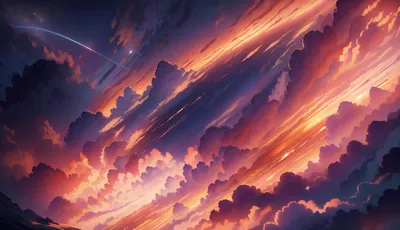 Vibrant Generated Sky Dramatic Wallpaper 4K, Nature category