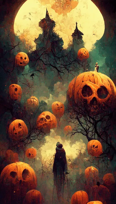 Dark Halloween Wallpaper Technology Wallpaper 4K 1024x1792 Orange, Yellow, Brown