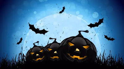 Halloween Scary Cave Abstract Wallpaper 4K 3840x2160 White