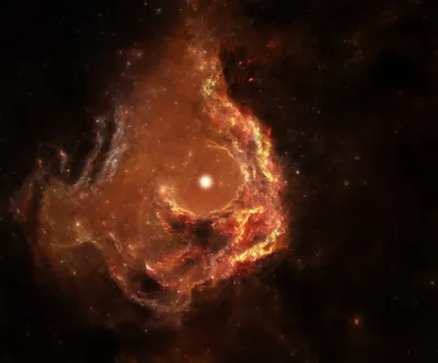 Sci Space Fiery Orange Wallpaper 4K, Space category