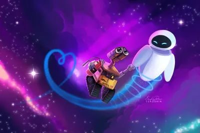 Crisp Wall Wallpaper Space Wallpaper 4K 3840x2560 4K, Ultra, Hd, Pc, Desktop, Wallpaper, Of, Wall·e, Wall, Eve, Drifting, Through, White, Purple, Orange, Landscape